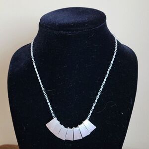 Small Matte Silver Fashion Jewelry Necklace